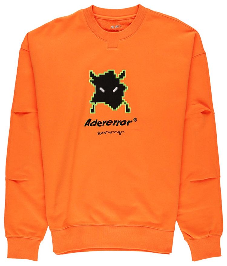 Ader Error Semi Oversized Long Sleeve T Shirt Orange