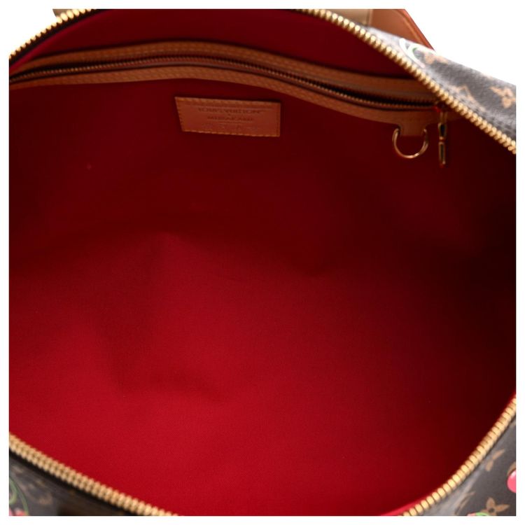 Louis Vuitton x Takashi Murakami Monogram Cerises Keepall Bandouliere 45 BrownRed
