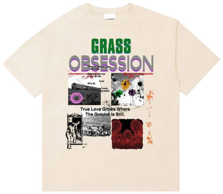 Students Grass Obsession Short Sleeve T Shirt Nude
