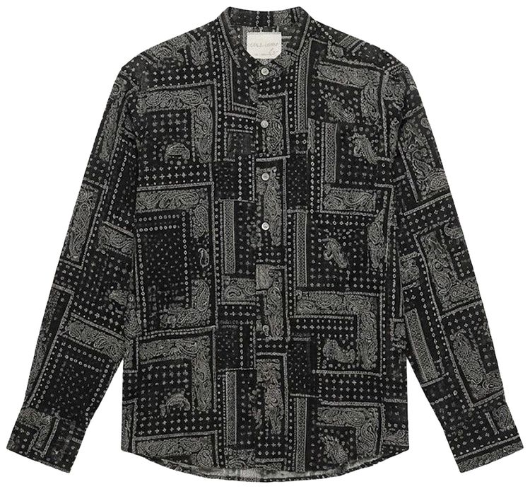 Greg Lauren Classic Studio Jacket In Paisley Print Black