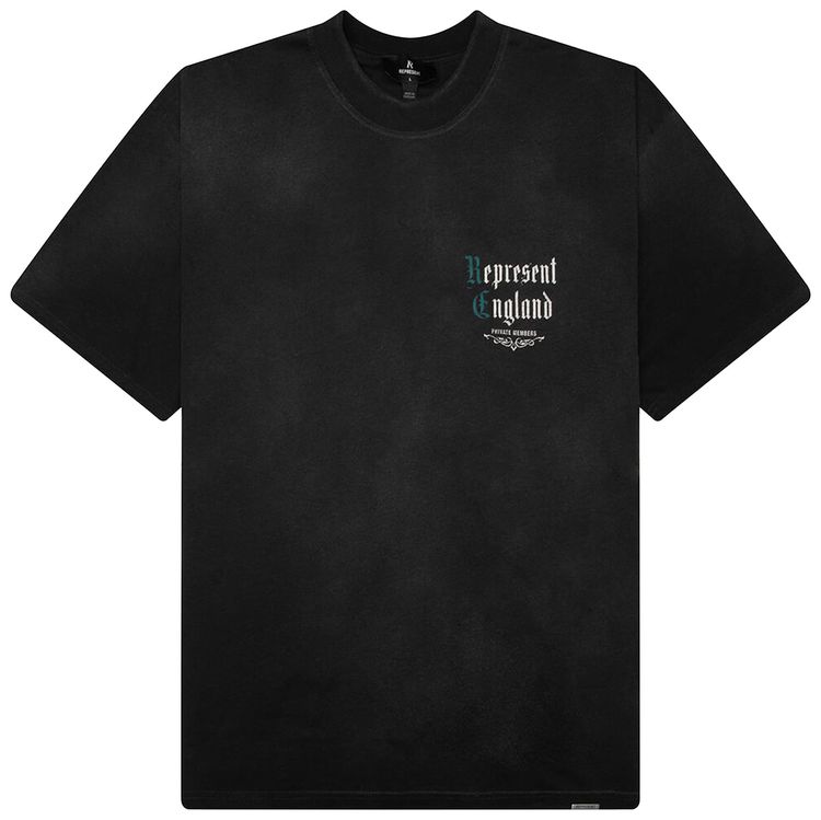 Represent Clo Private Members T Shirt Stained Black