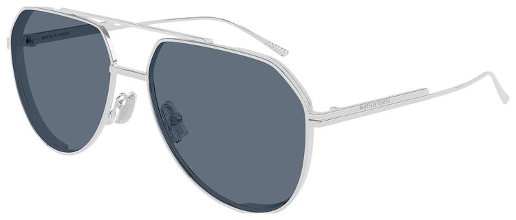 Bottega Veneta Pilot Shape Sunglasses SilverBlue