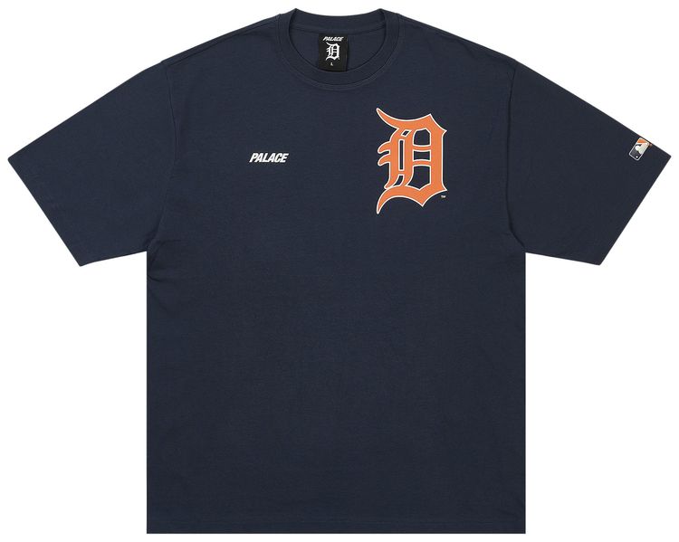 Palace x Detroit Tigers T Shirt Navy
