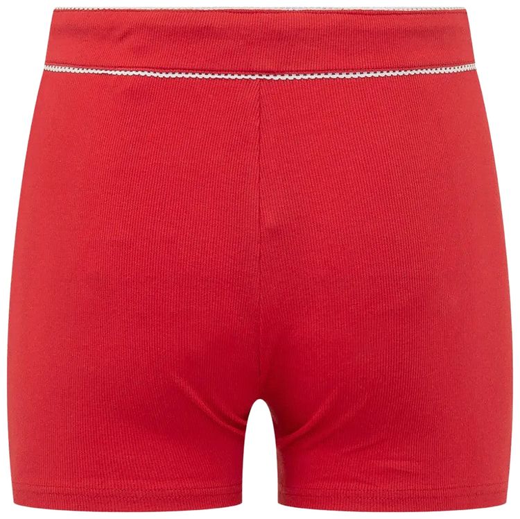 Marine Serre Cute 70s Mini Shorts Red
