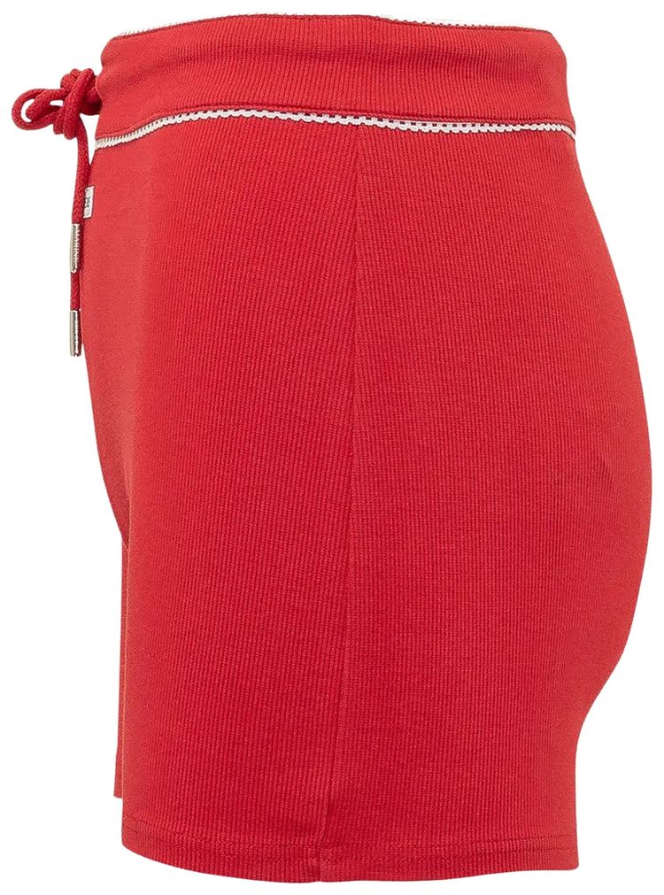 Marine Serre Cute 70s Mini Shorts Red