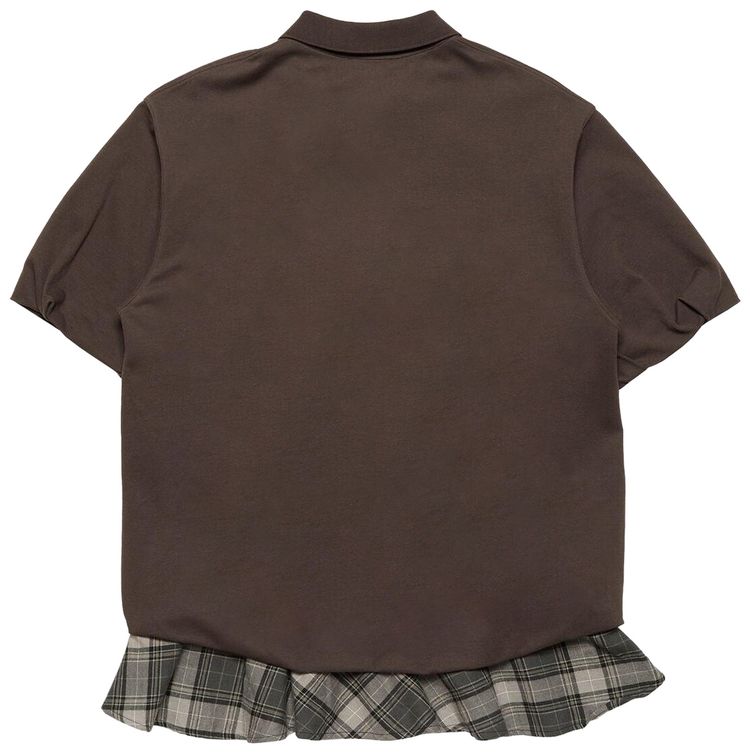 Acne Studios Short Sleeve Layered Dress Dark Brown
