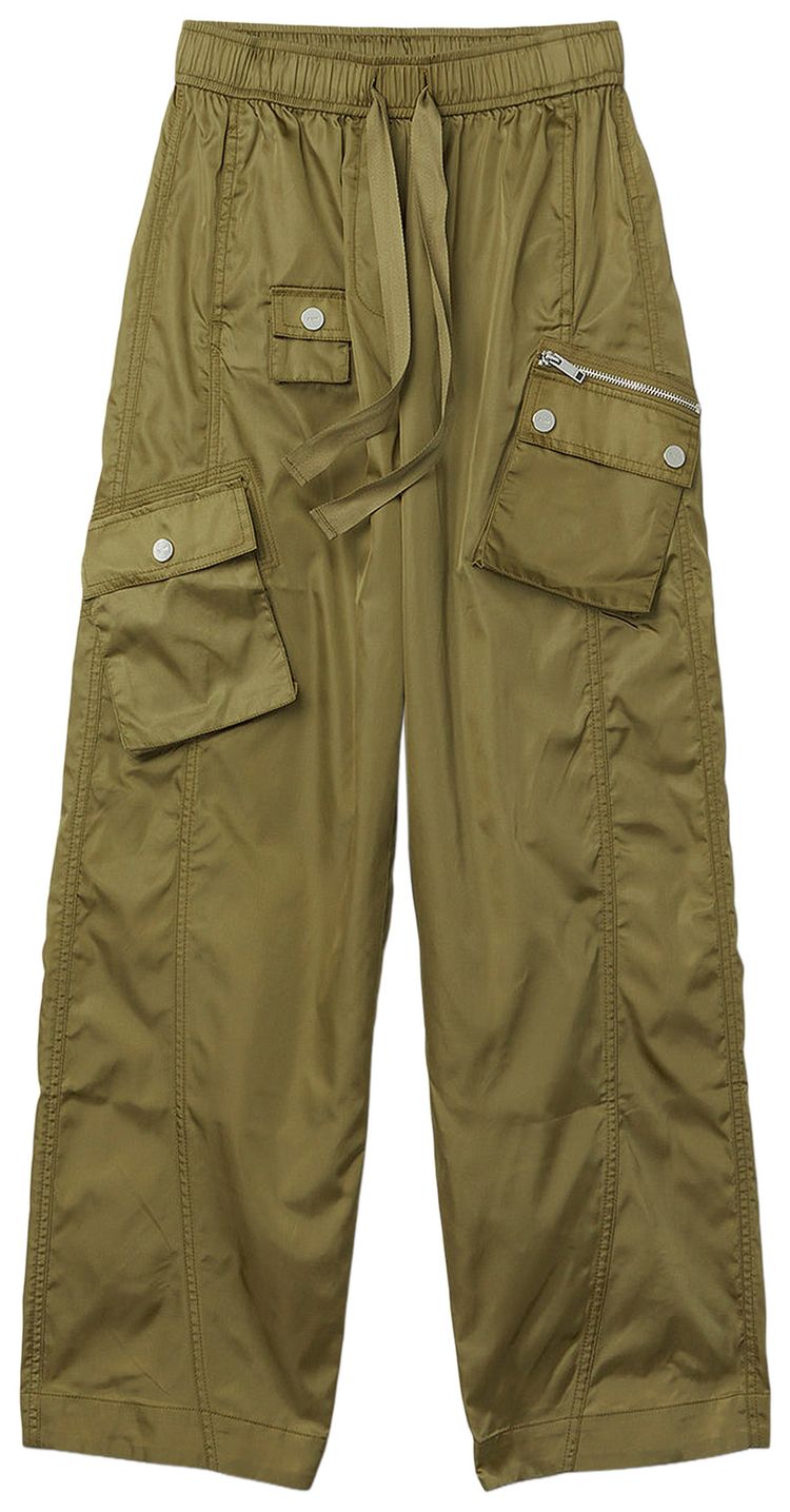 GANNI Duchesse Nylon Oversized Elasticated Pants Boa
