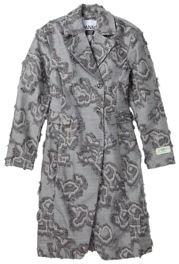GANNI Fil Coupe Suiting Coat Mockingbird