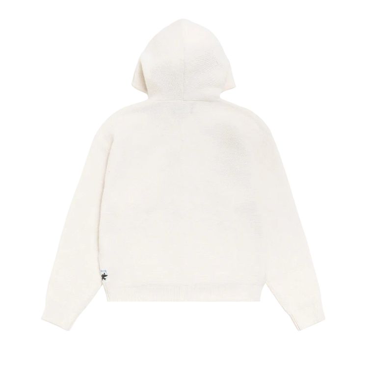 Stussy Textured Zip Hooded Sweater Bone