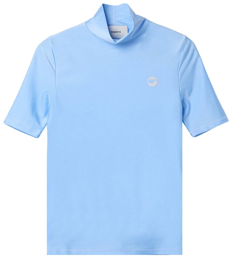 Coperni High Neck Fitted Top Blue