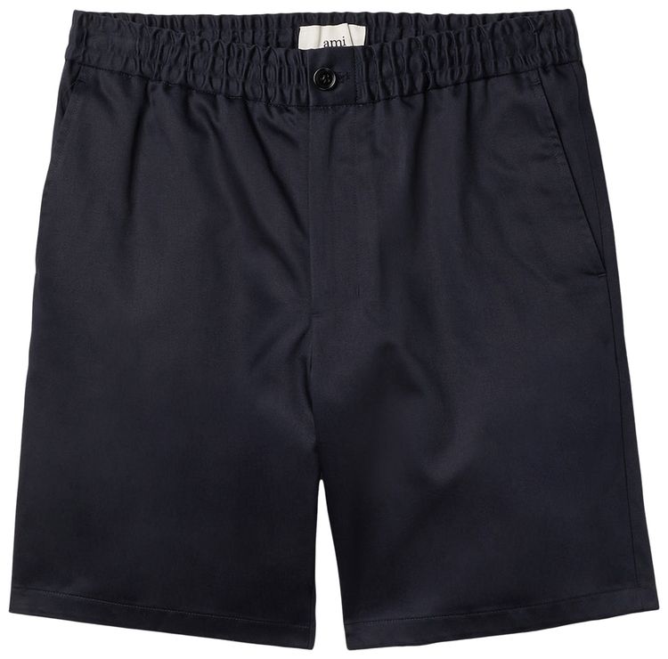Ami Elasticated Waist Shorts Navy Blue