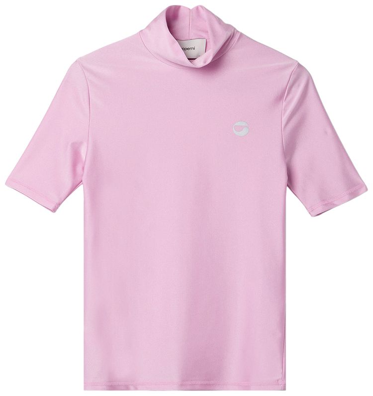 Coperni High Neck Fitted Top Pink