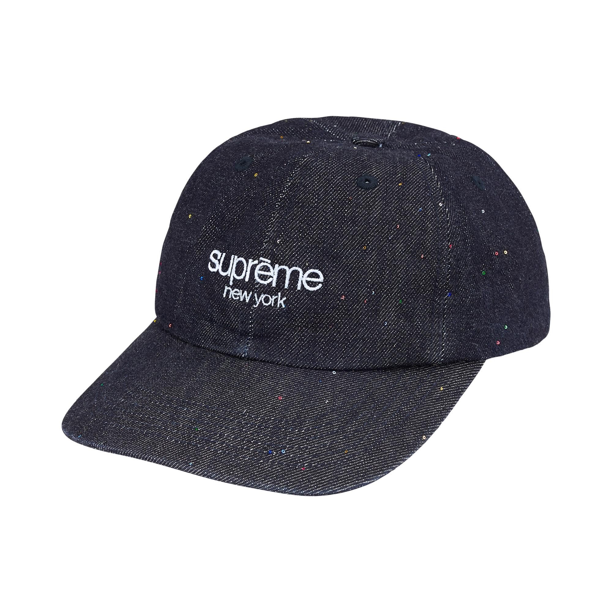 Buy Supreme Sequin Denim Classic Logo 6-Panel 'Indigo' - SS26H23