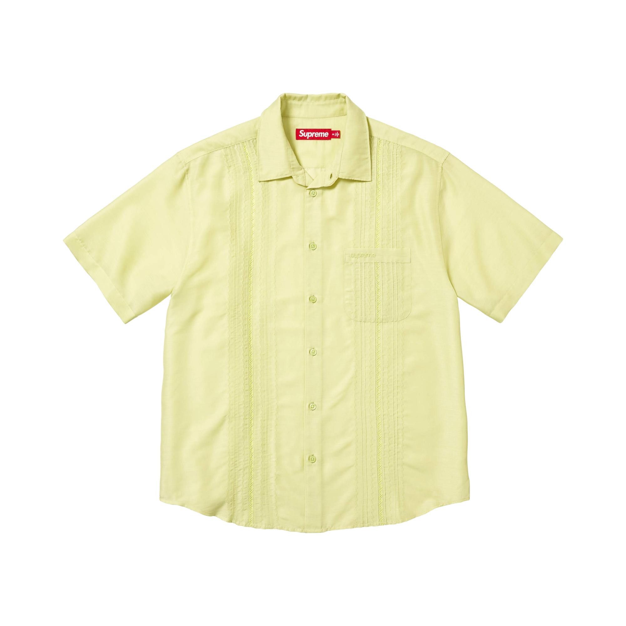 Buy Supreme Pintuck Short-Sleeve Shirt 'Lime' - SS26S9 LIME | GOAT