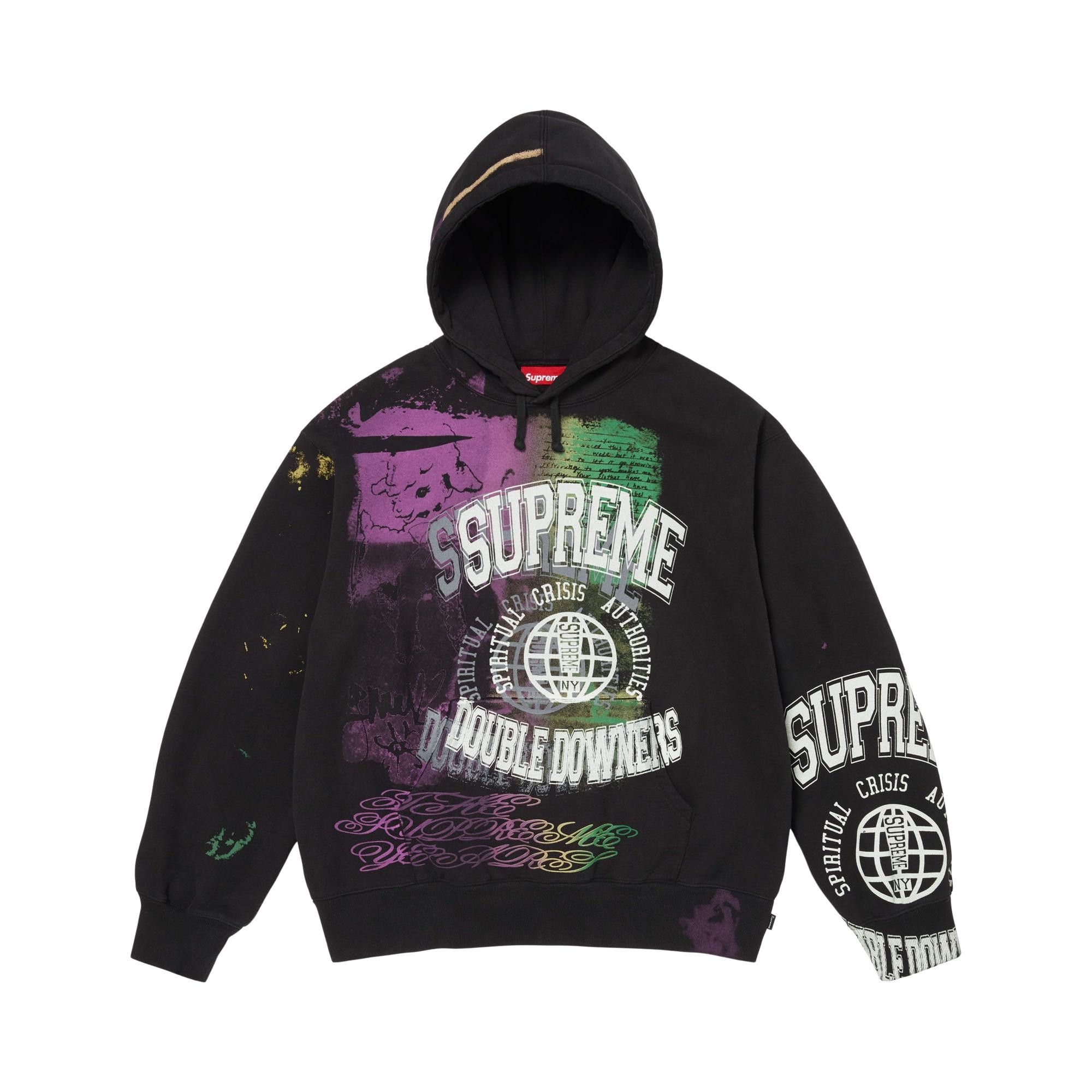 Buy Supreme Overprint Hooded Sweatshirt 'Black' - SS26SW89 BLACK