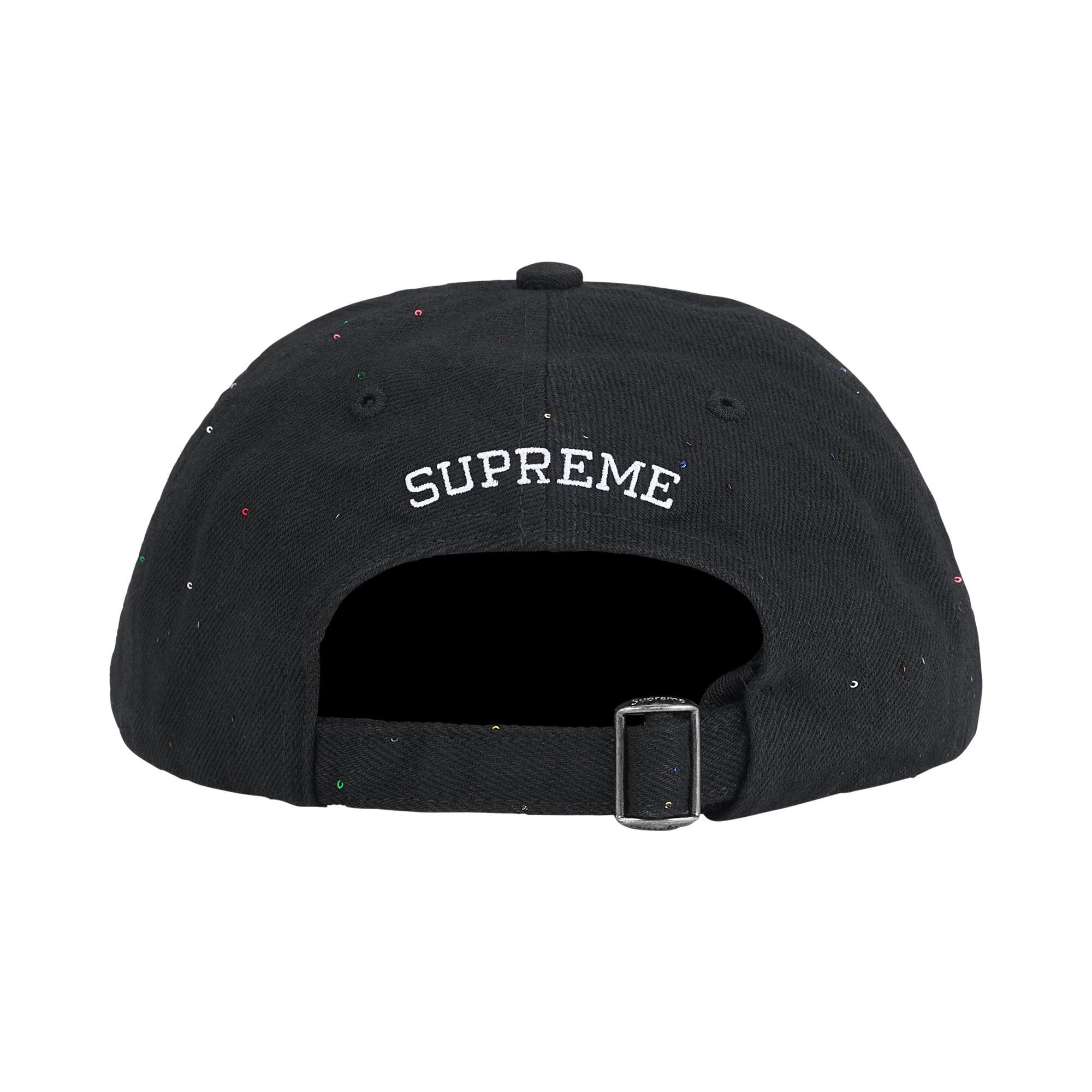 Buy Supreme Sequin Denim Classic Logo 6-Panel 'Black' - SS26H23