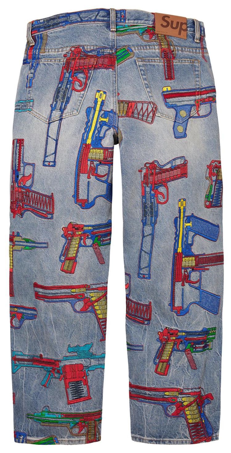Buy Supreme Guns Embroidered Loose Fit Jean 