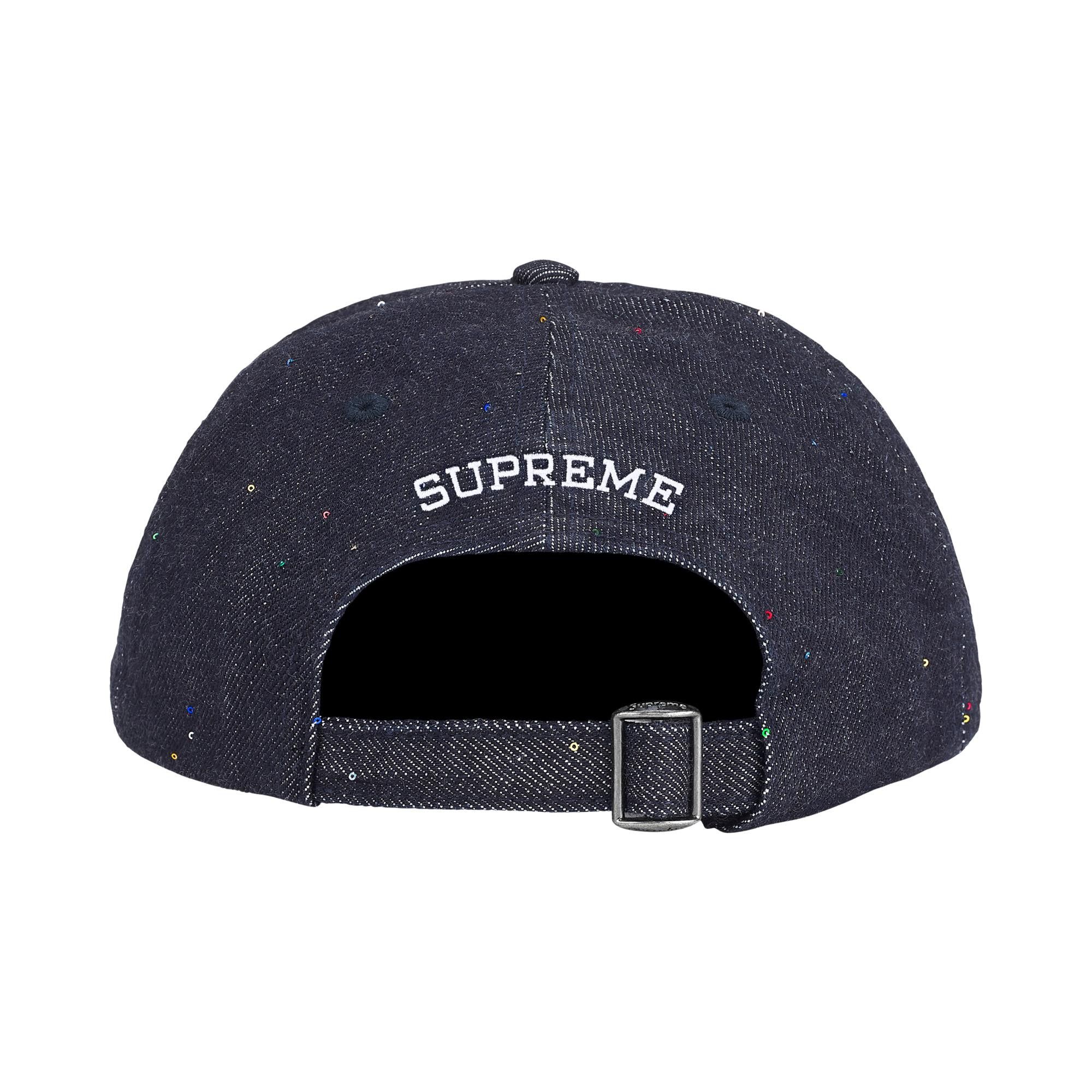 Buy Supreme Sequin Denim Classic Logo 6-Panel 'Indigo' - SS26H23