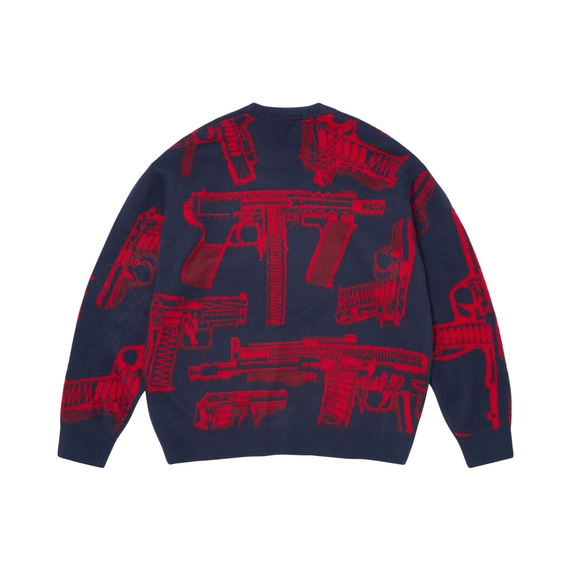 Buy Supreme Guns Sweater 'Navy' - SS26SK32 NAVY | GOAT