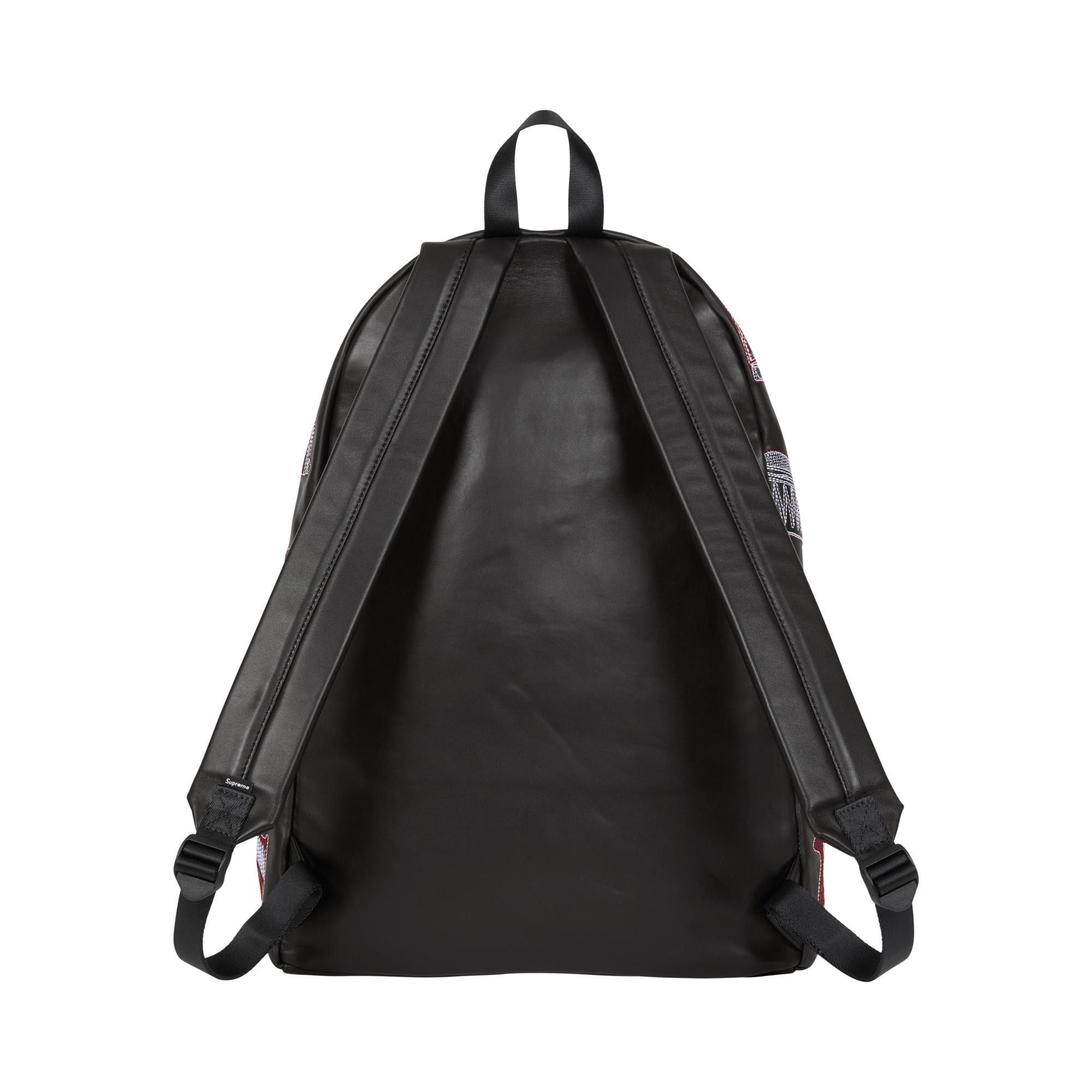 Buy Supreme Guns Embroidered Leather Backpack 'Black' - SS26B32
