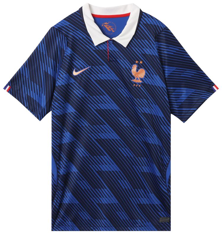 Nike France 2026 Stadium Home Game RoyalBlackened BlueWhiteMetallic Copper