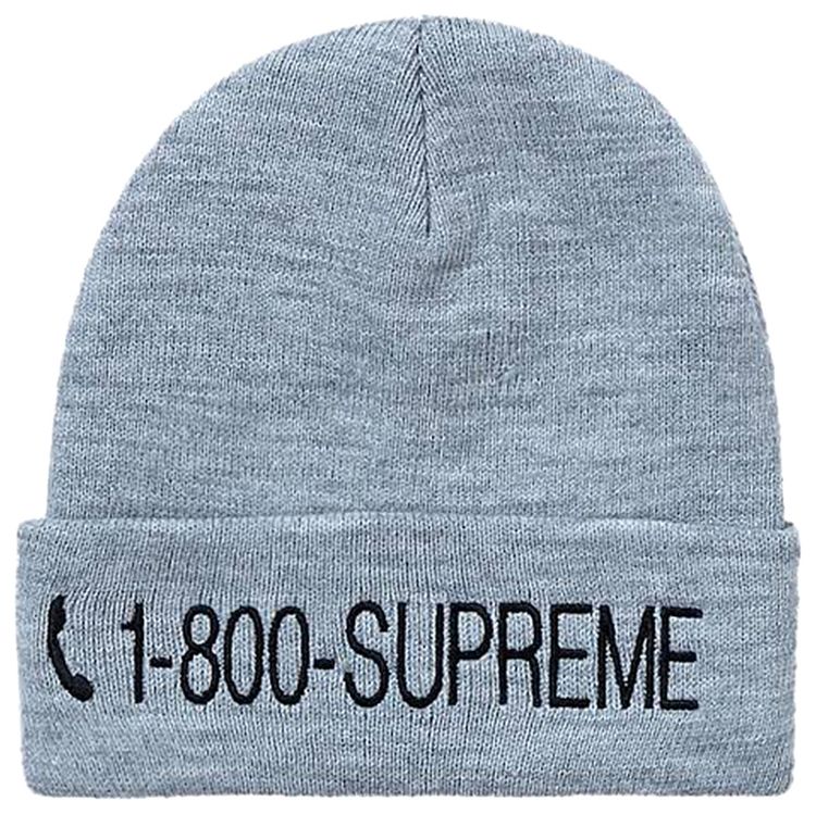 Supreme 1 800 Beanie Heather Grey
