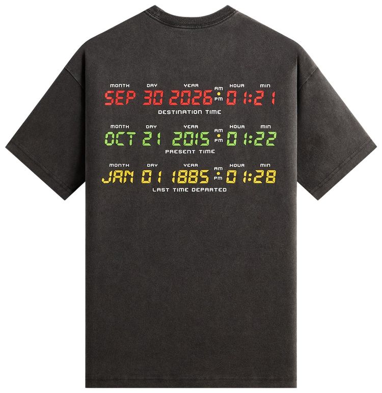 Kith For Back To The Future Delorean Vintage Tee Black
