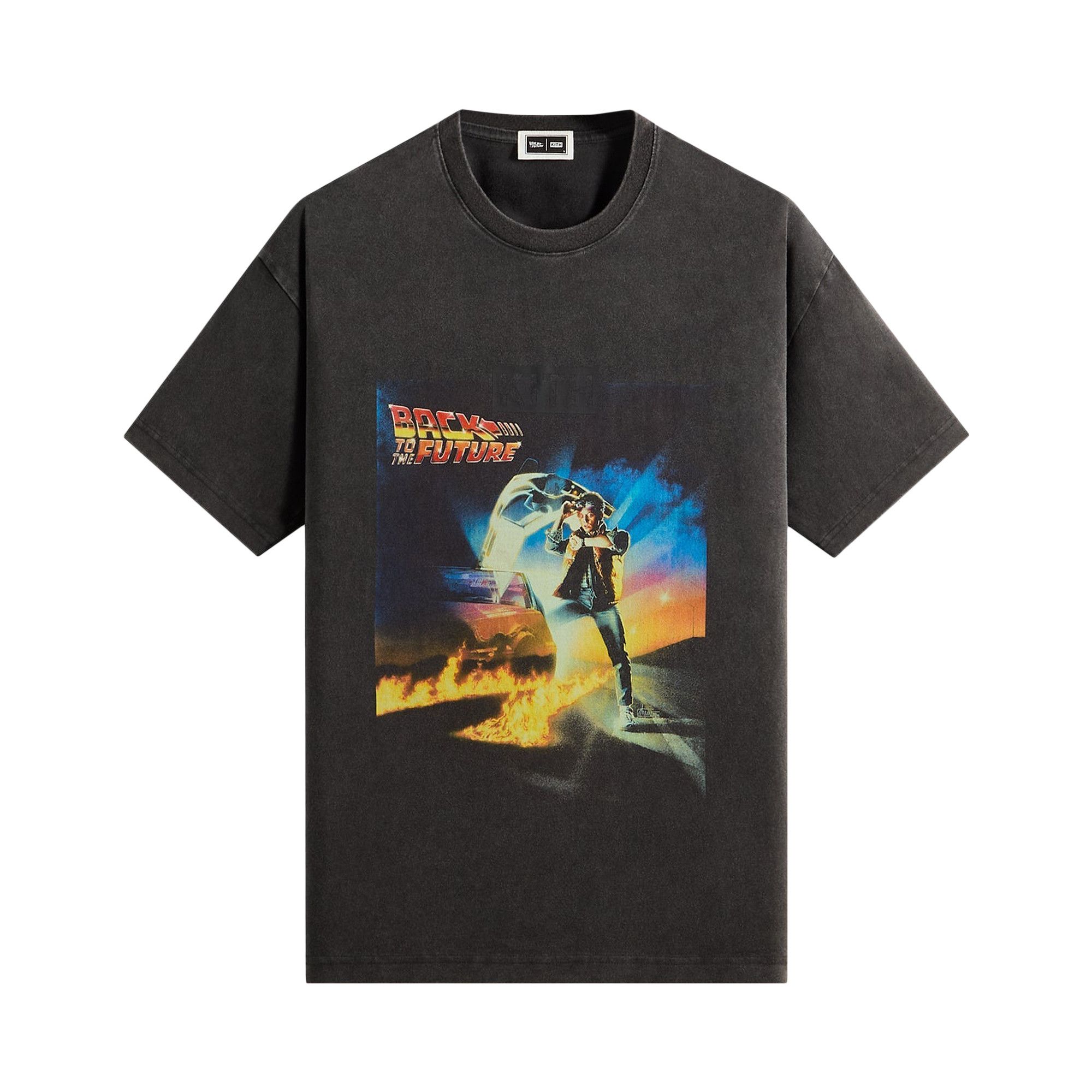 Buy Kith For Back To The Future Chrome Title Vintage Tee 'Black