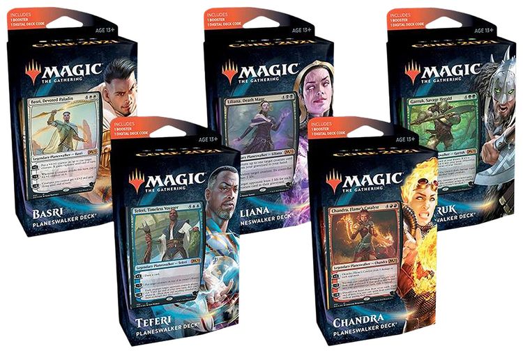 Magic The Gathering Core Set 2021 Planeswalker Deck Set of 5