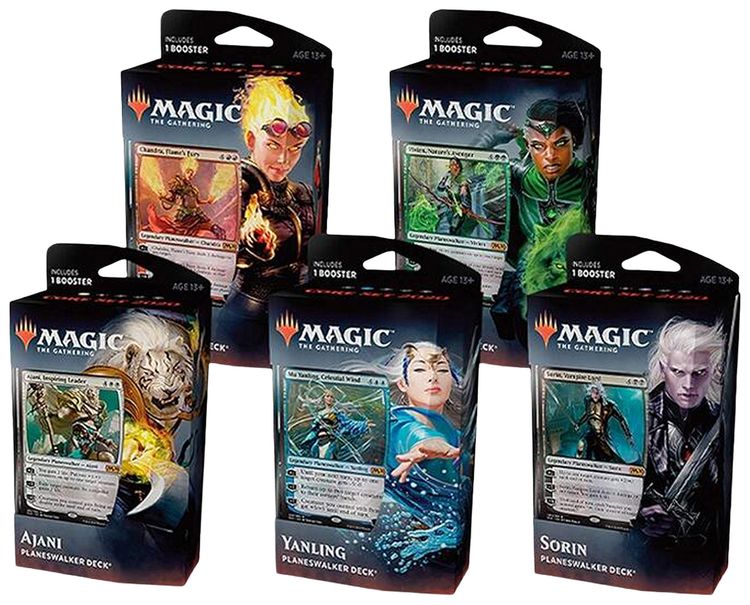 Magic The Gathering Core Set 2020 Planeswalker Deck Set of 5