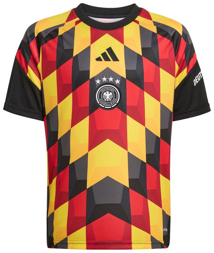 Adidas Germany 26 Home Pre Match Jersey BlackTeam Yellow