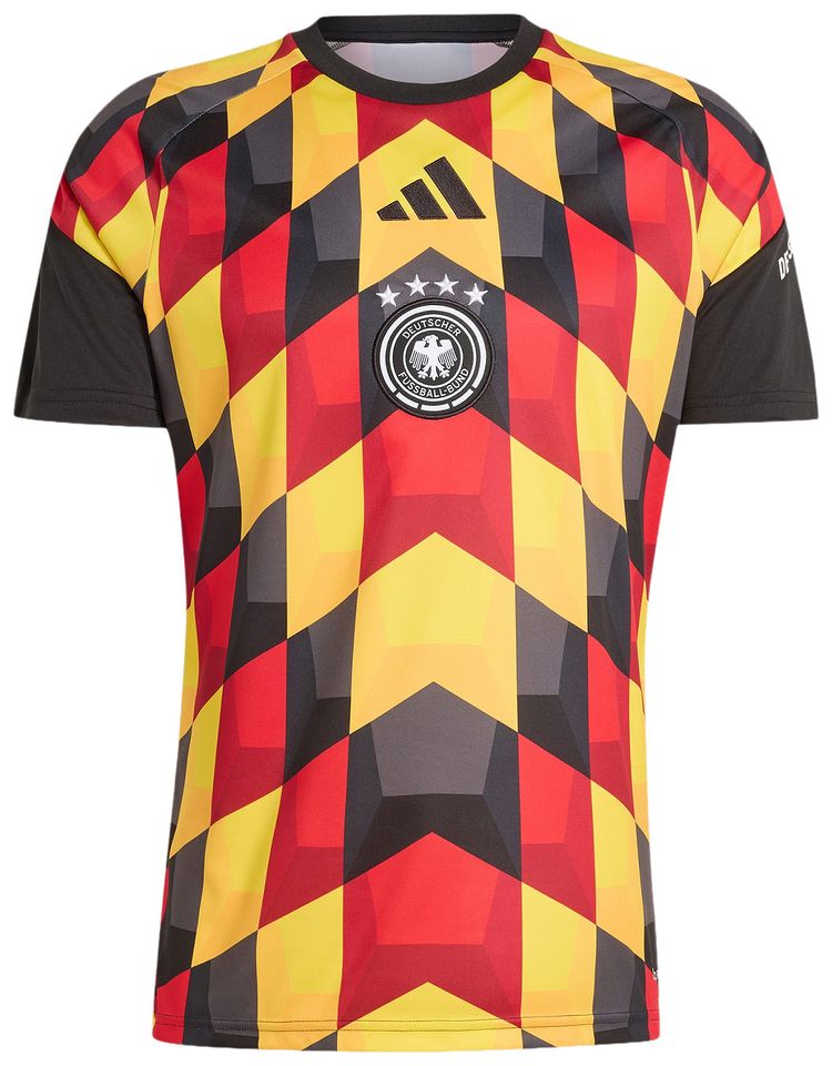 Adidas Germany 26 Home Pre Match Jersey BlackTeam Yellow