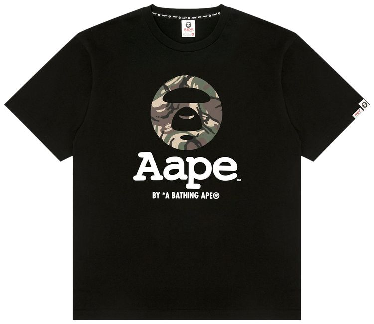 AAPE AAPEUNVS Unvs Camo Moonface Tee Black