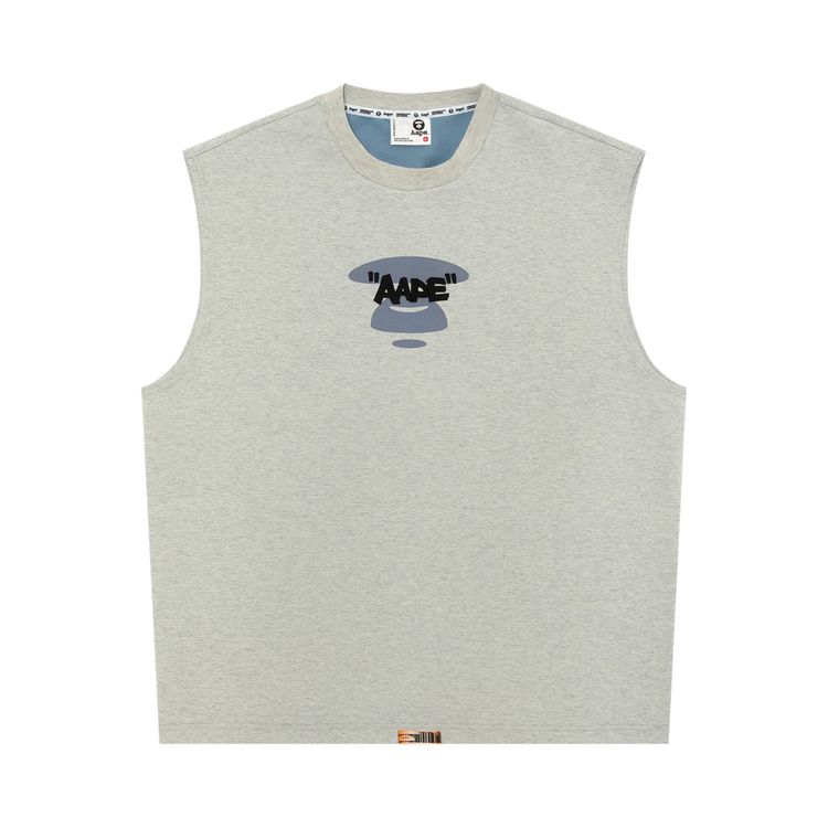 AAPE Moonface Logo Tank Top WhiteHeather