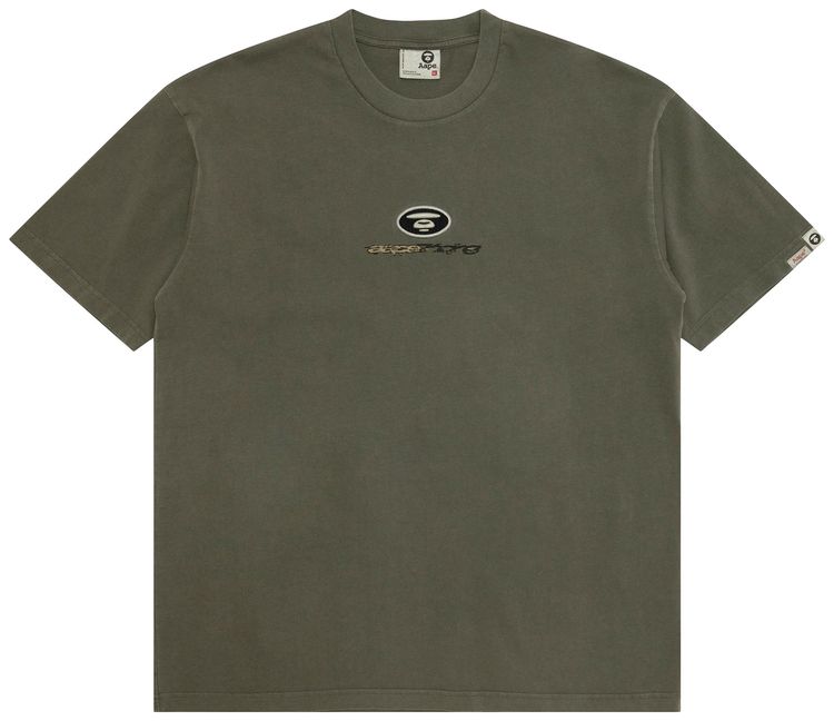 AAPE Moonface Graphic Tee KhakiGrey