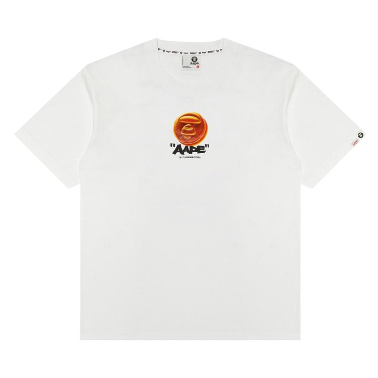 AAPE AAPENOW Moonface Graphic Tee White