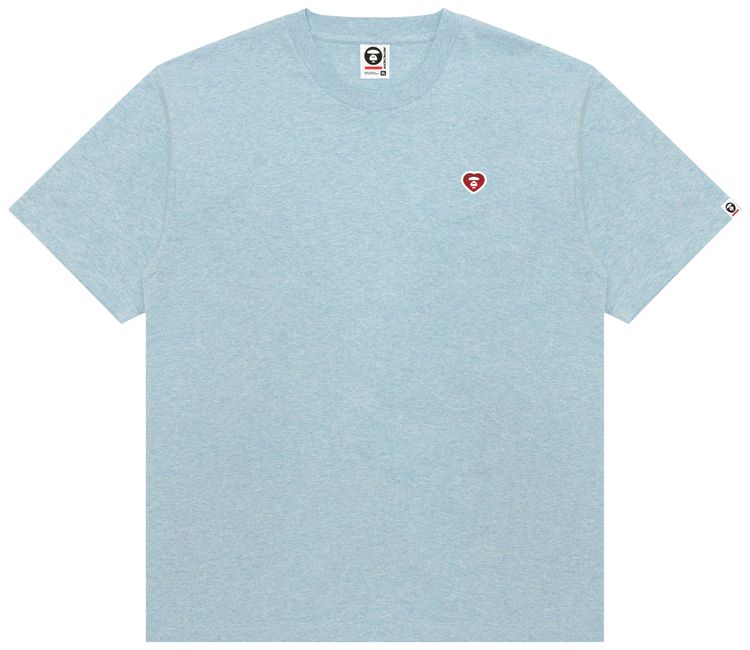 AAPE AAPENOW Heart Moonface Tee BlueHeather