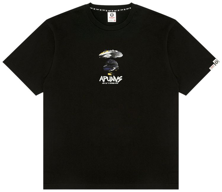AAPE AAPEUNVS Unvs Graphic Tee Black