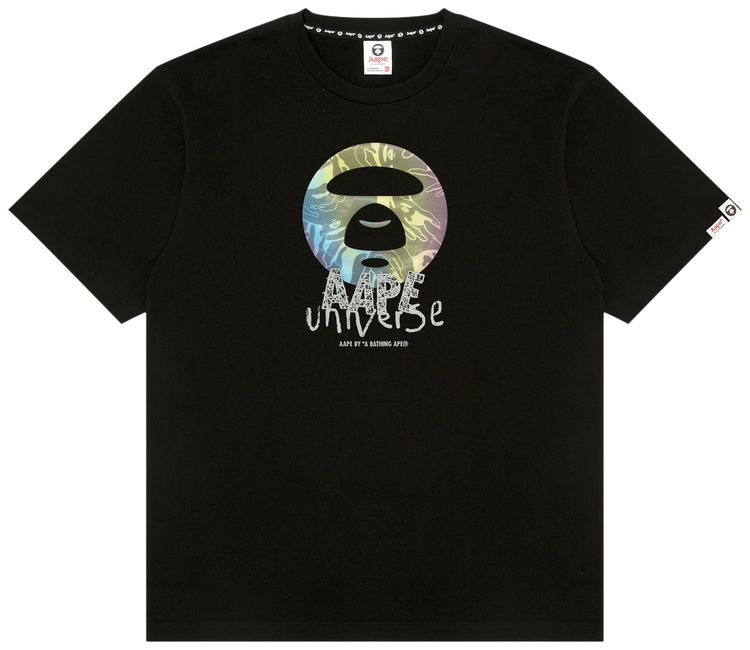 AAPE AAPEUNVS Unvs Moonface Tee Black