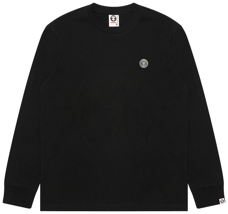 AAPE AAPENOW Moonface Long Sleeve Tee Black