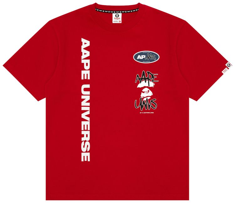 AAPE AAPEUNVS Unvs Logo Tee RedLight