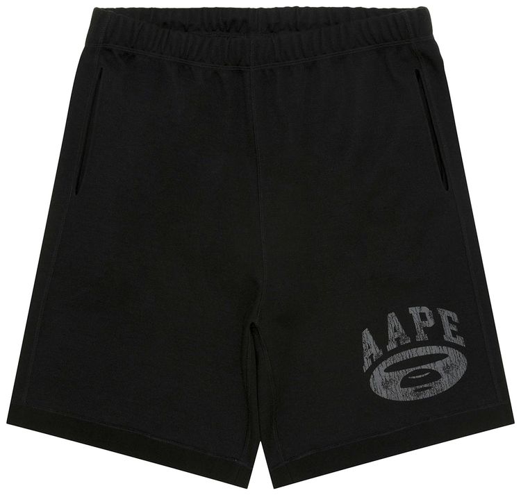AAPE Moonface Sweat Shorts Black
