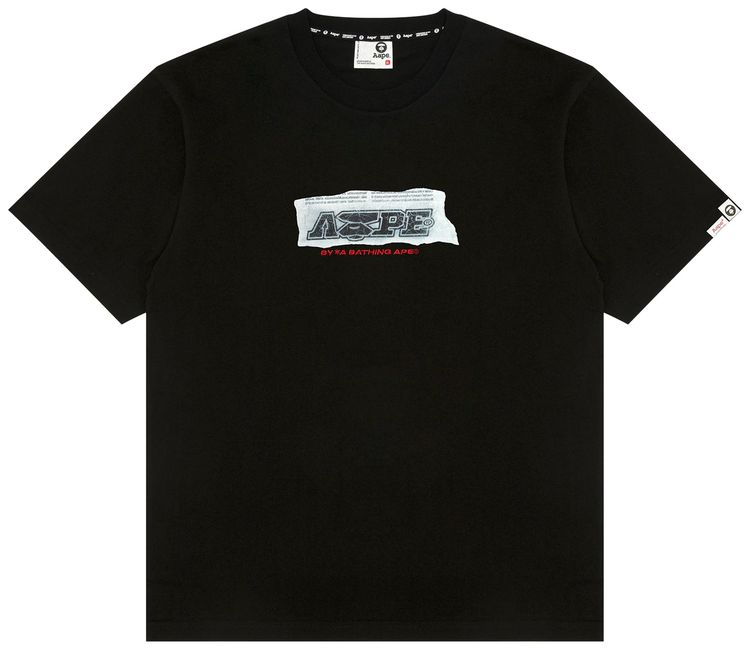 AAPE AAPEUNVS Unvs Graphic Tee Black