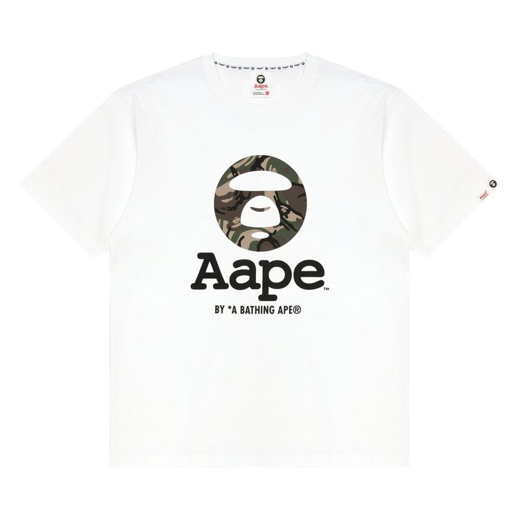AAPE AAPEUNVS Unvs Camo Moonface Tee White