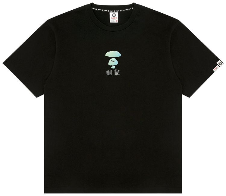 AAPE AAPEUNVS Unvs Graphic Tee Black