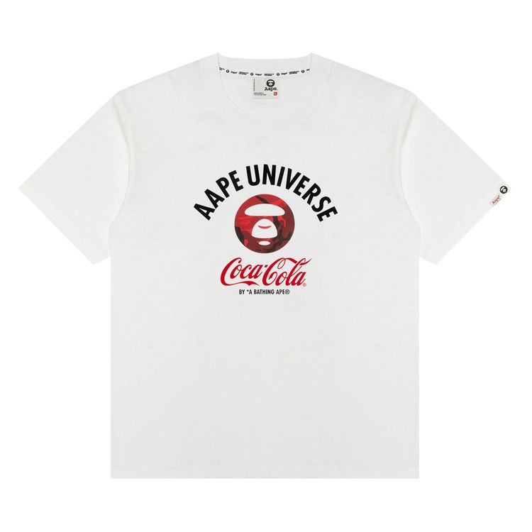 AAPE x Coca Cola Unvs Graphic Tee White