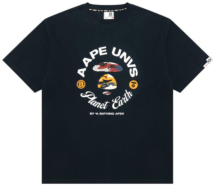 AAPE AAPEUNVS Unvs Graphic Tee NavyDark