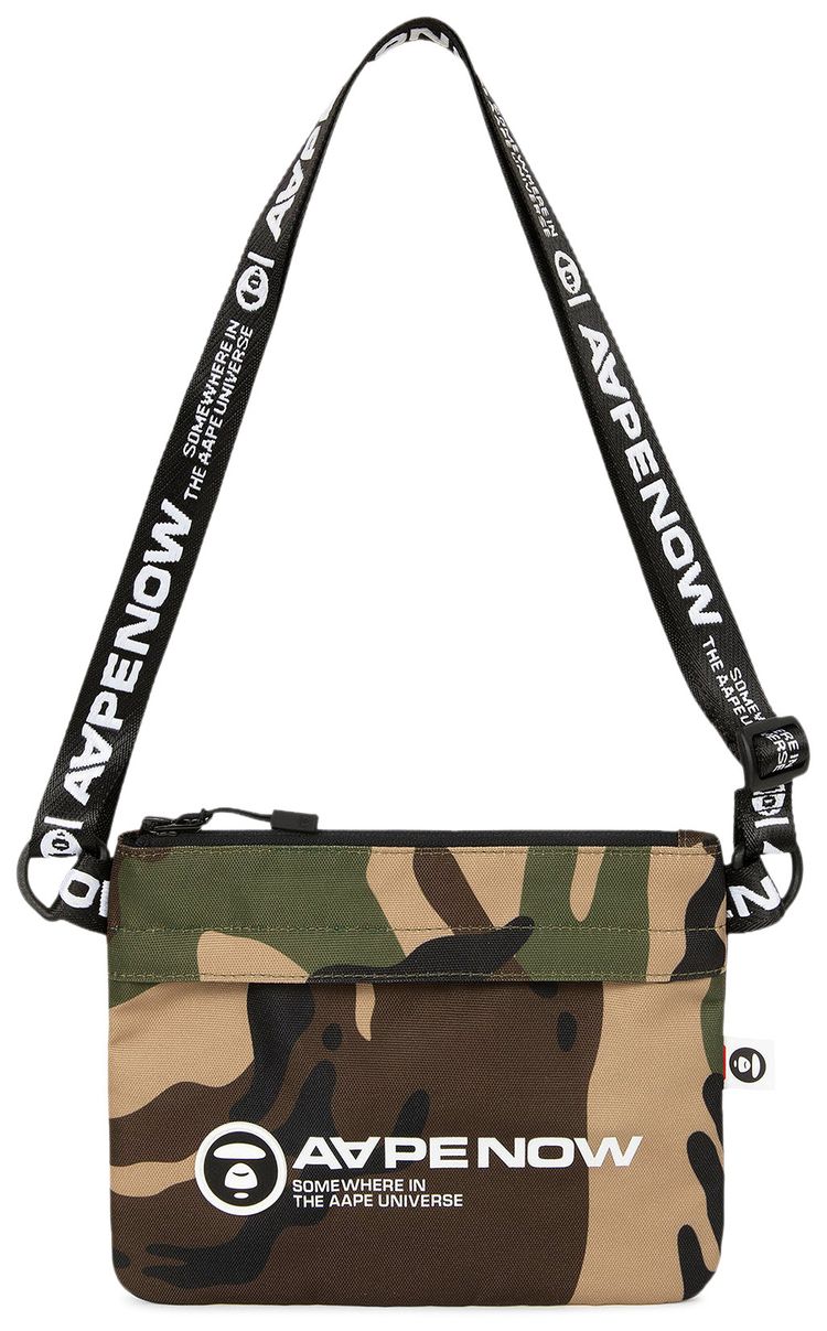 AAPE AAPENOW Camo Crossbody Bag GreenMulticolor