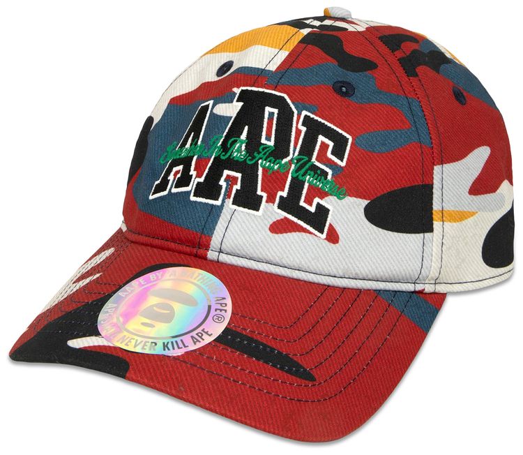 AAPE Logo Camo Cap RedNavy