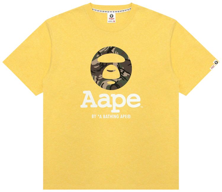 AAPE AAPEUNVS Unvs Camo Moonface Tee YellowHeather